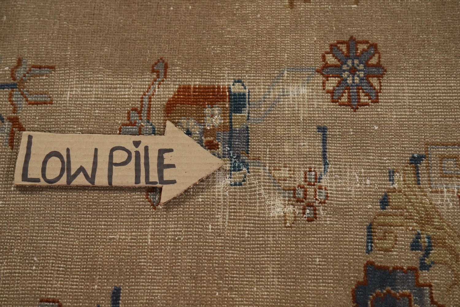 Antique Vegetable Dye Art Deco Chinese Accent Rug 9x11