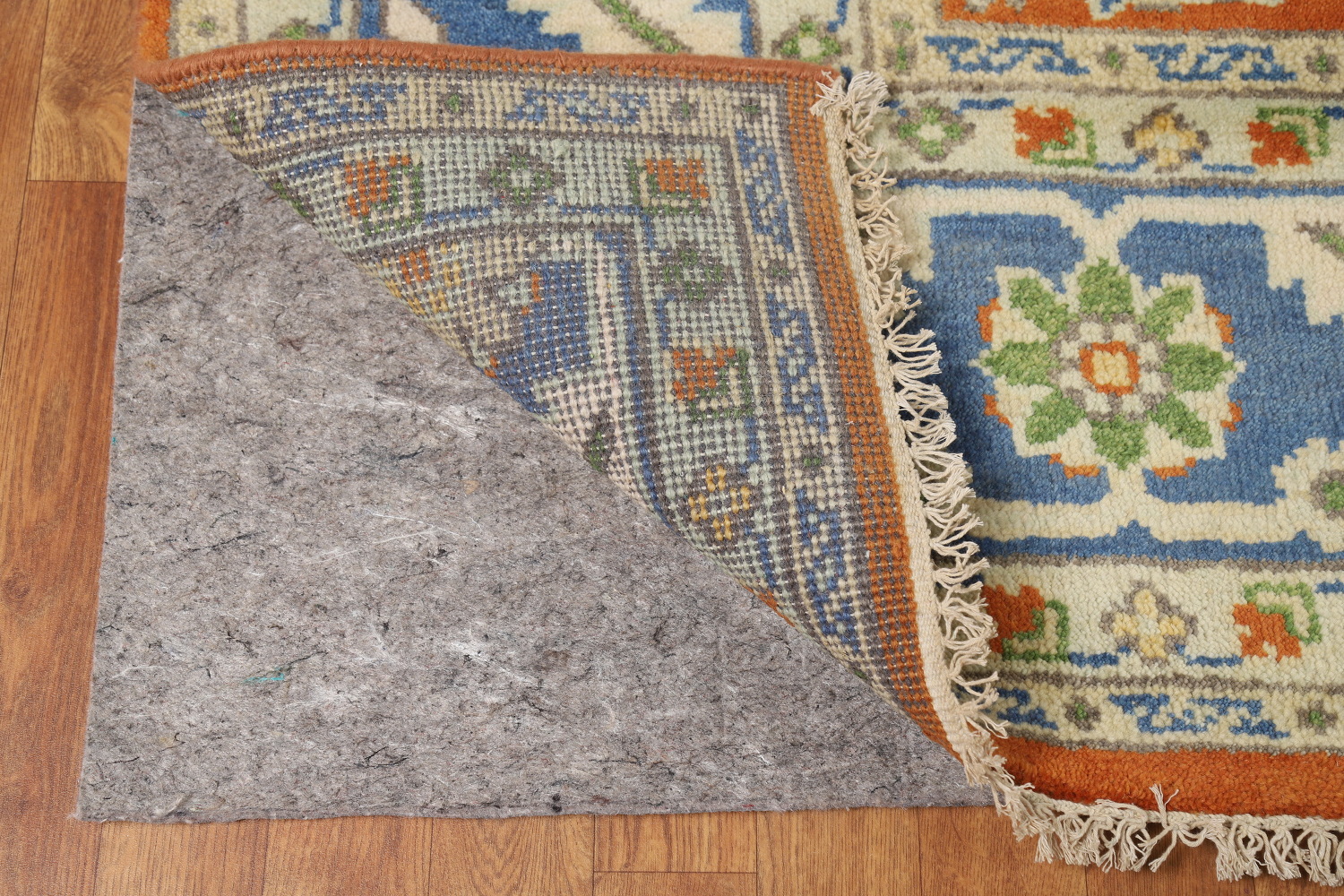 Orange Wool Floral Oushak Oriental Area Rug 9x12
