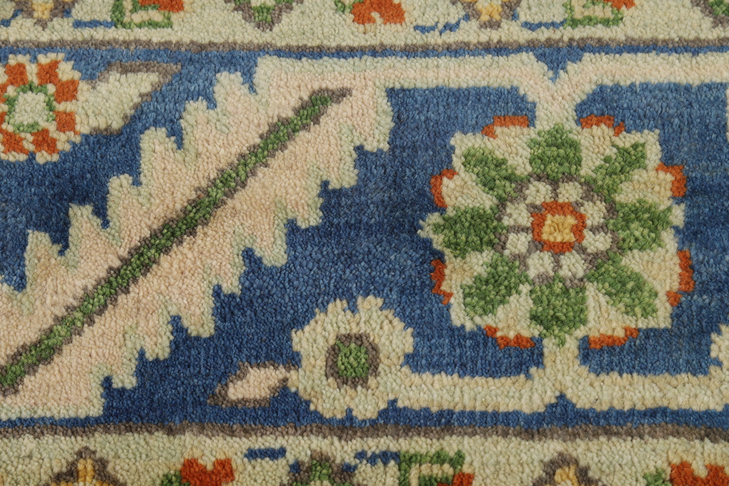Orange Wool Floral Oushak Oriental Area Rug 9x12