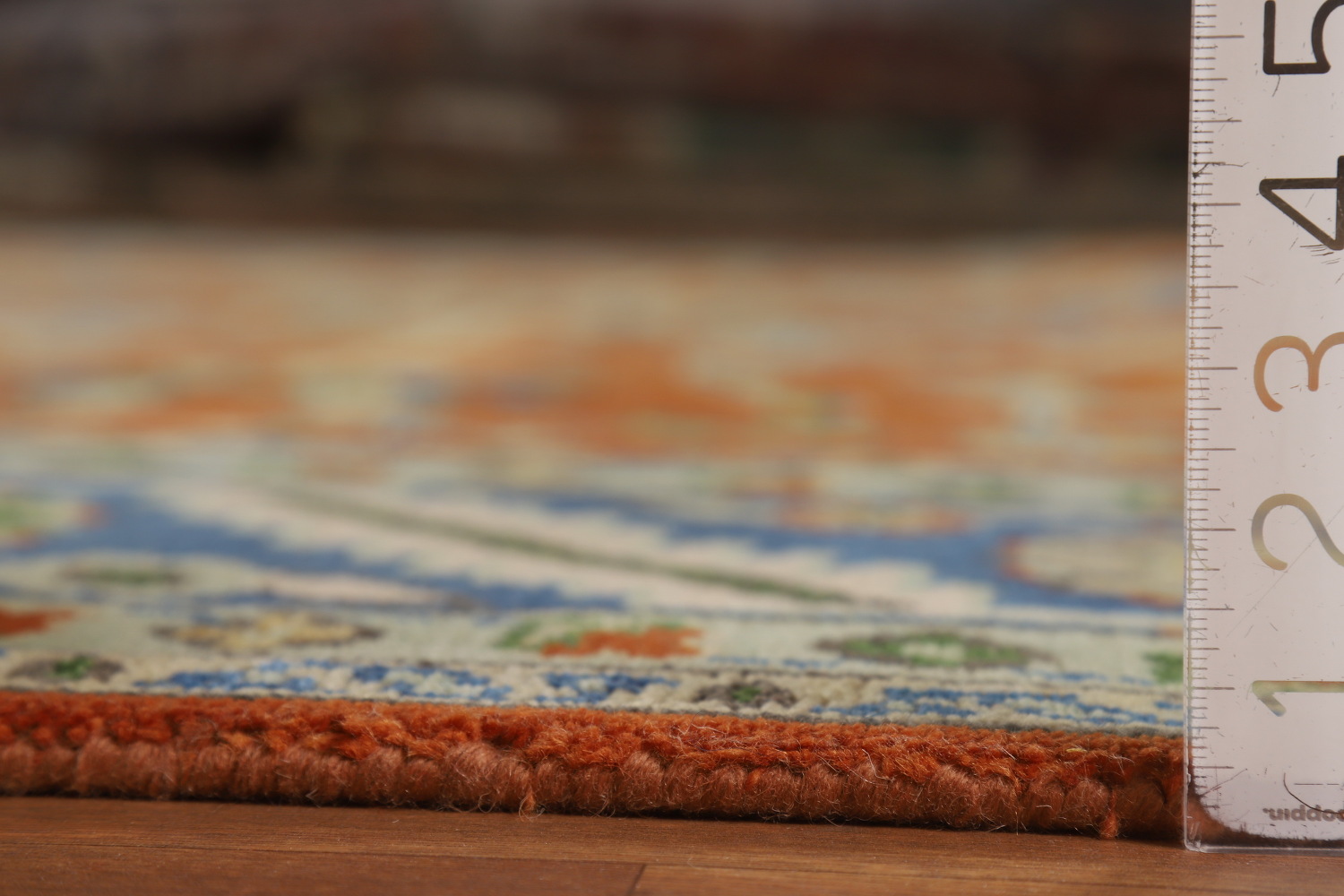 Orange Wool Floral Oushak Oriental Area Rug 9x12
