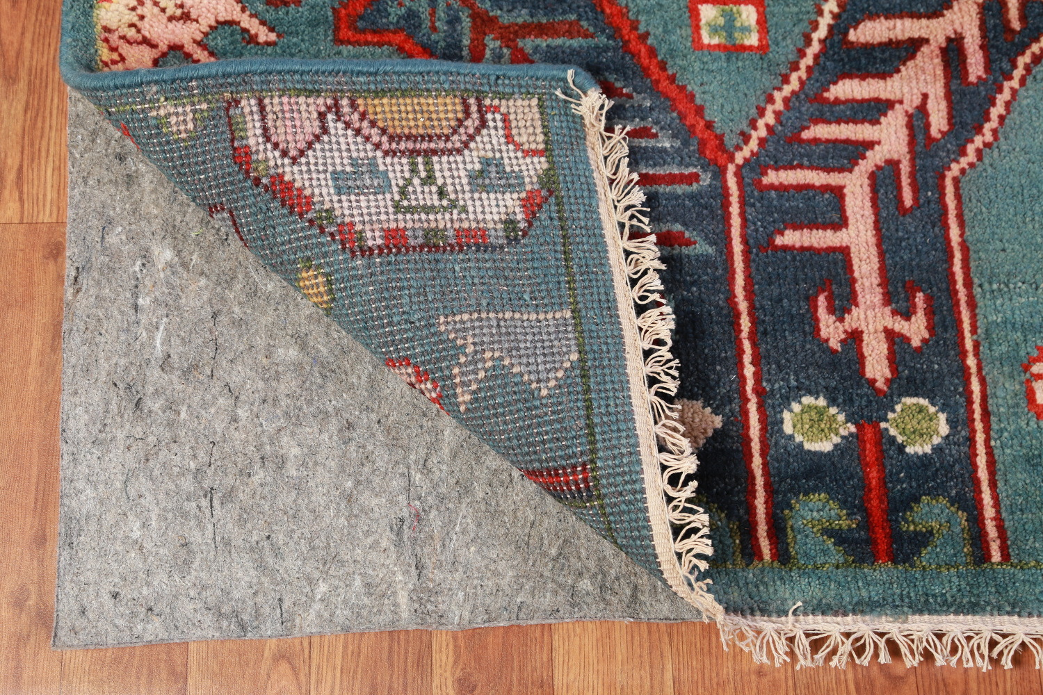 All-Over Geometric Kazak Oriental Area Rug 9x12