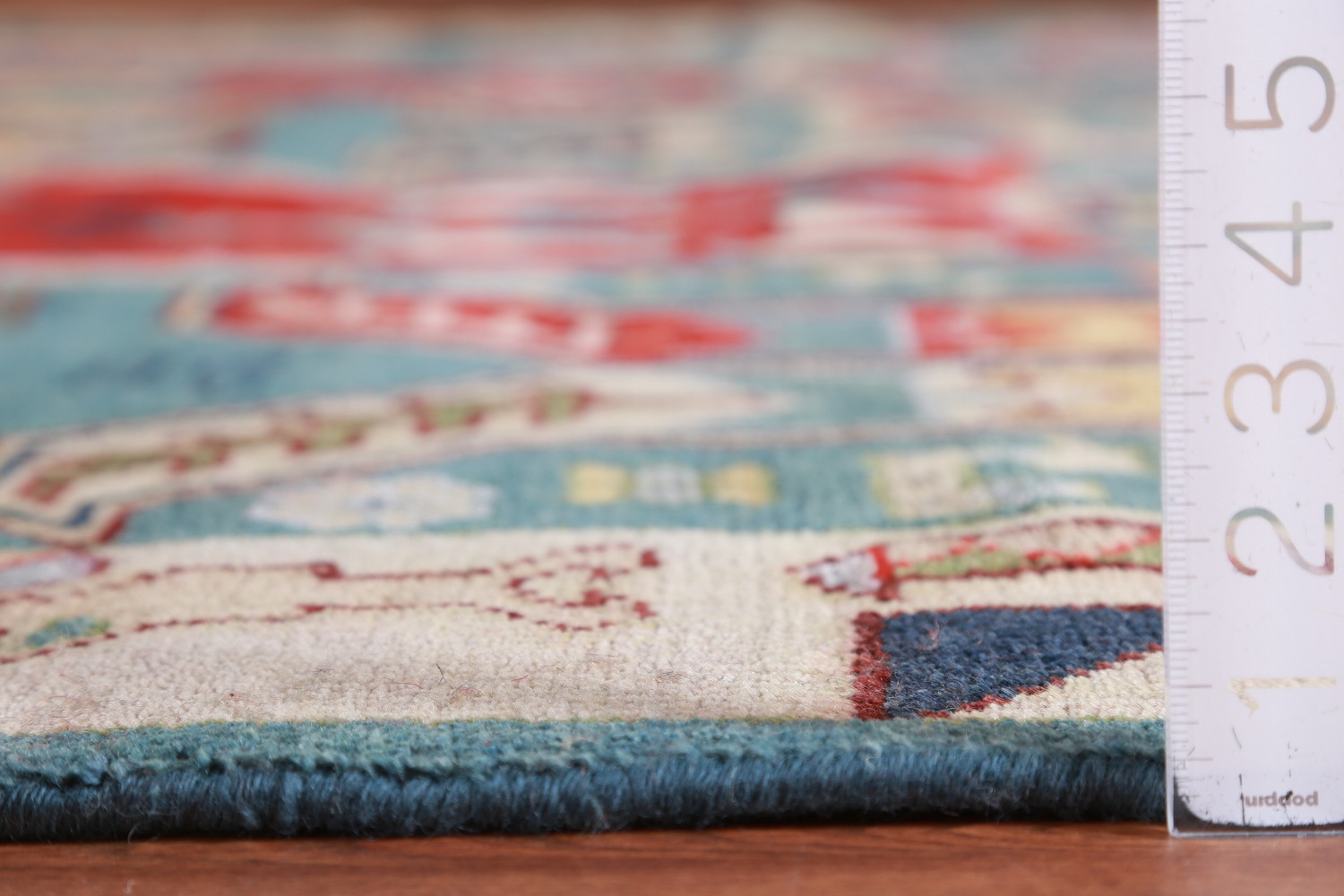 All-Over Geometric Kazak Oriental Area Rug 9x12