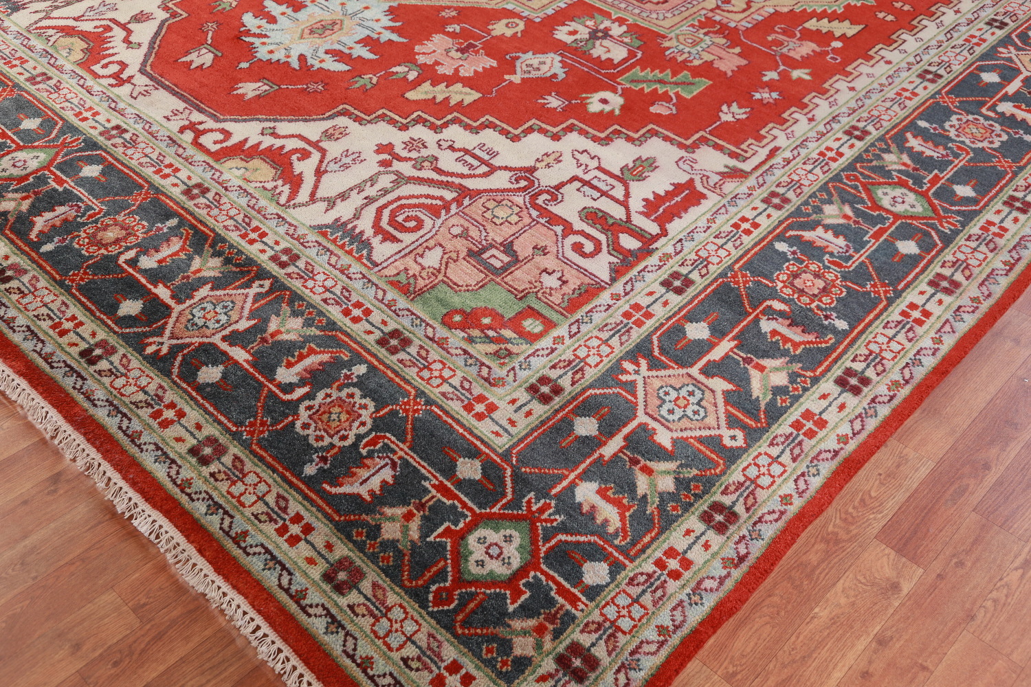 Palace Size Wool Heriz Serapi Oriental Rug 12x15