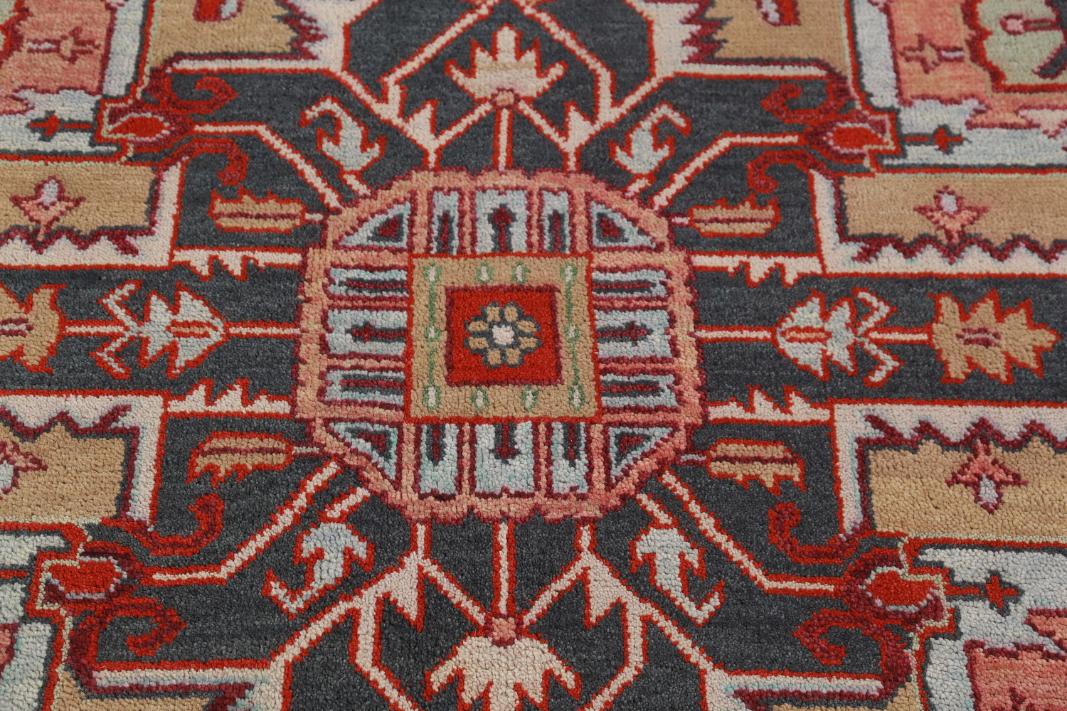 Palace Size Wool Heriz Serapi Oriental Rug 12x15