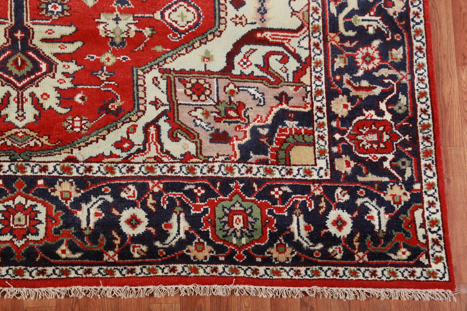 Geometric Red Wool Heriz Serapi Oriental Area Rug 8x10