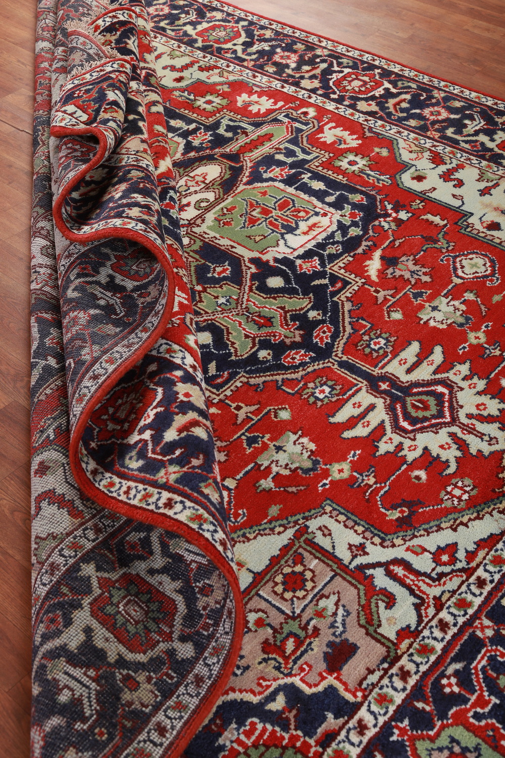 Geometric Red Wool Heriz Serapi Oriental Area Rug 8x10
