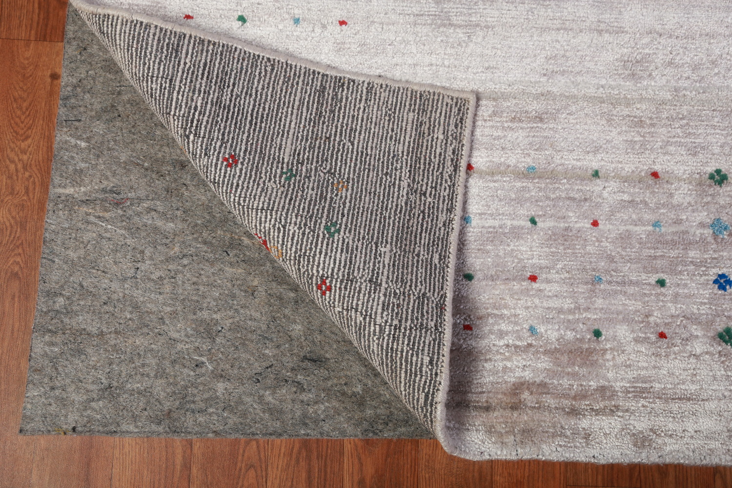 Silver Gray Gabbeh Indian Area Rug 9x12