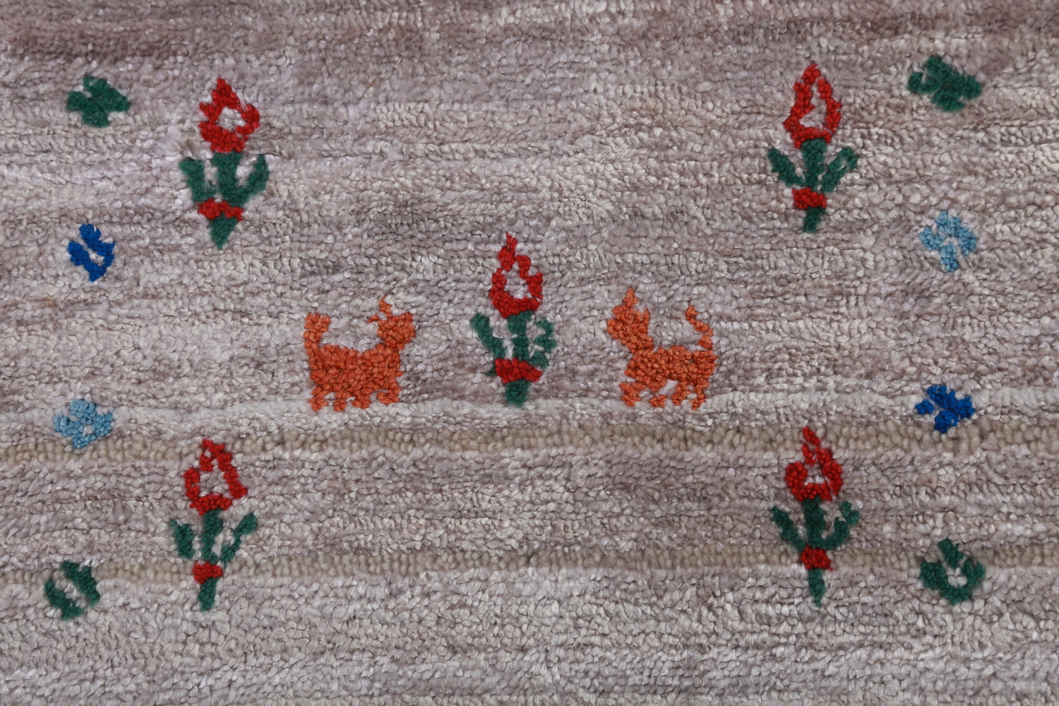 Silver Gray Gabbeh Indian Area Rug 9x12