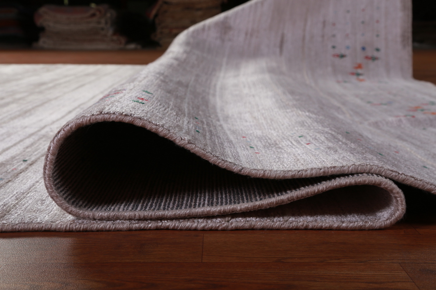 Silver Gray Gabbeh Indian Area Rug 9x12