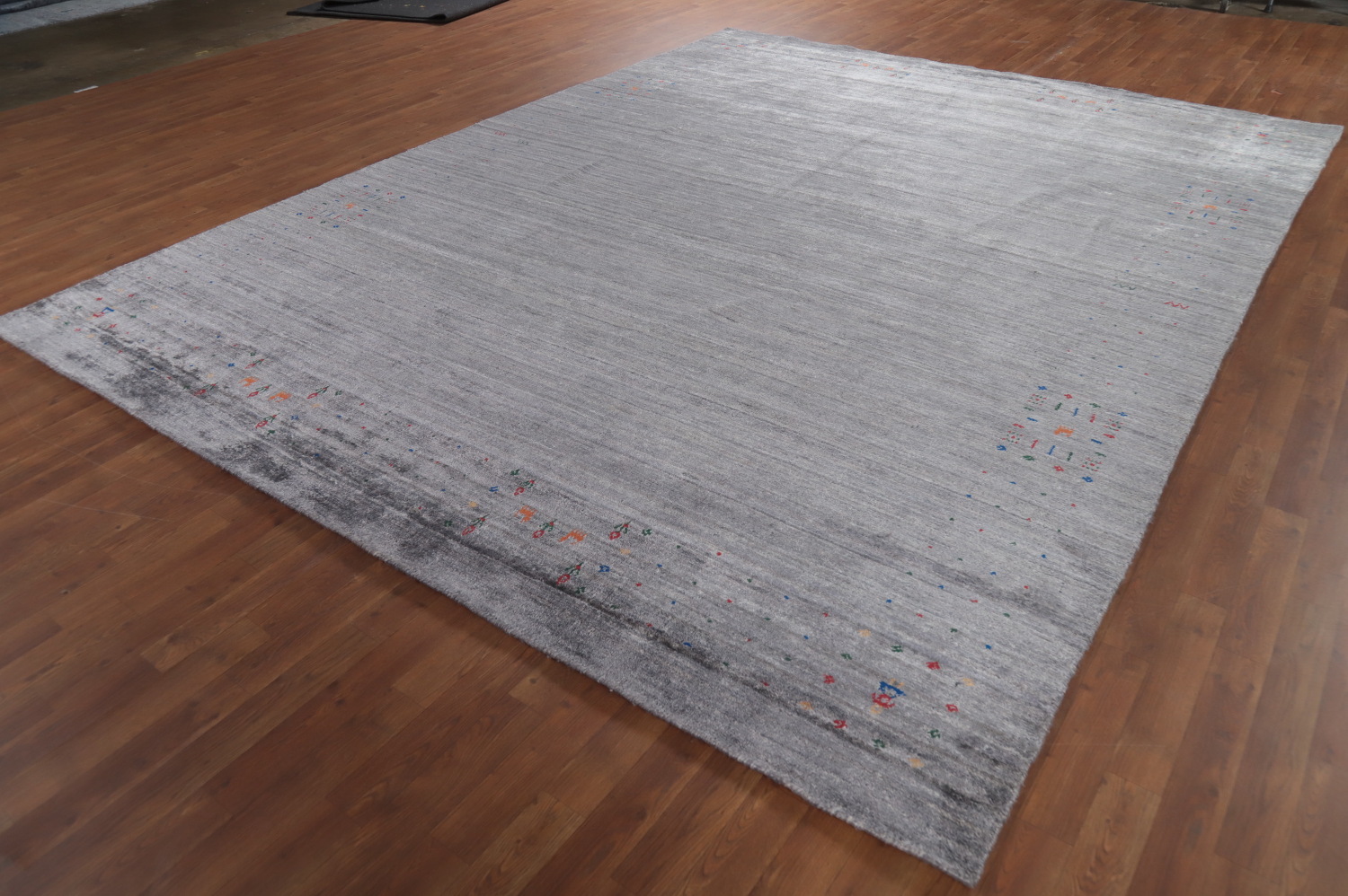 Tribal Gray Gabbeh Indian Area Rug 9x12