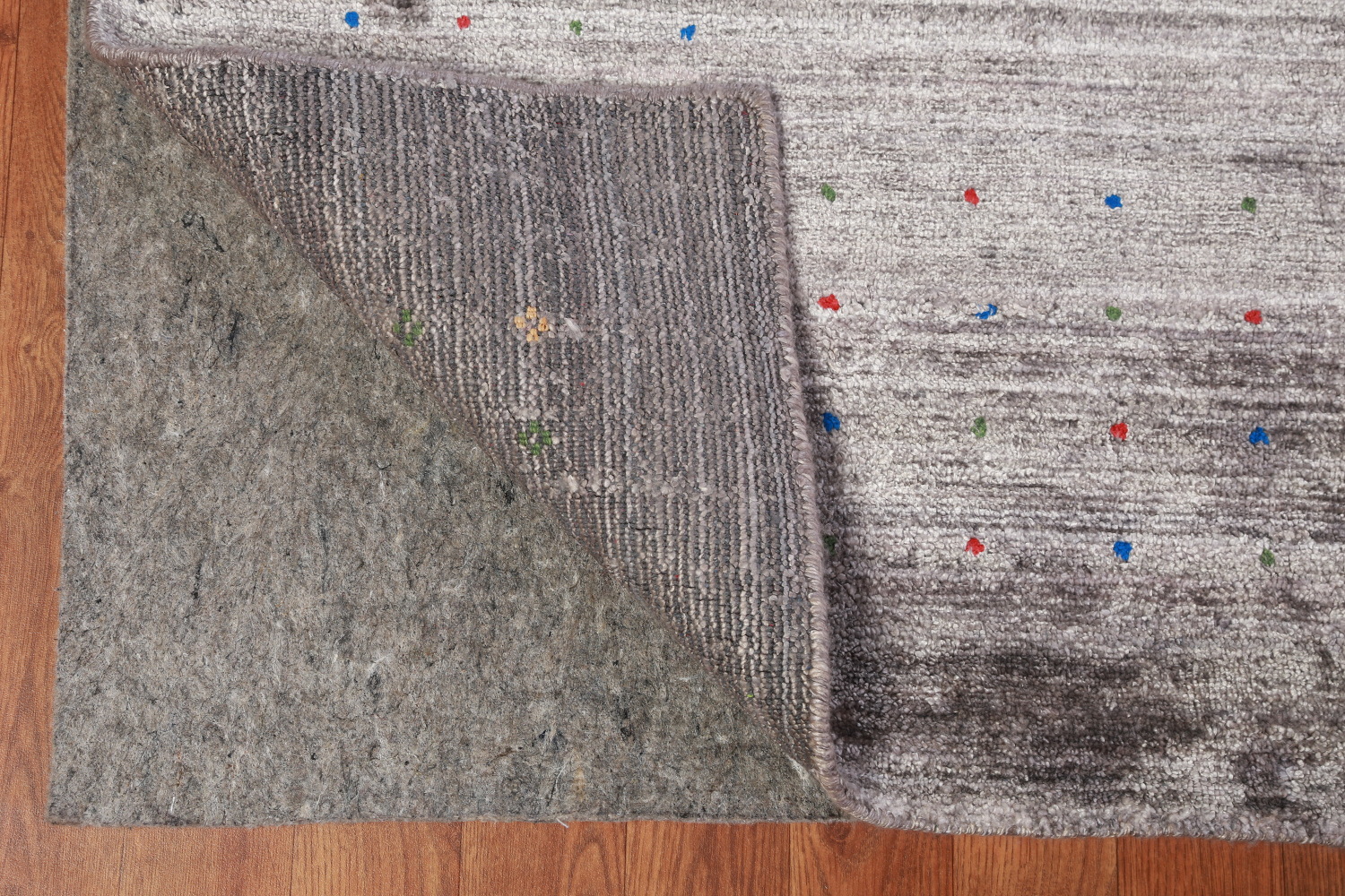 Striped Gray Gabbeh Indian Area Rug 9x12