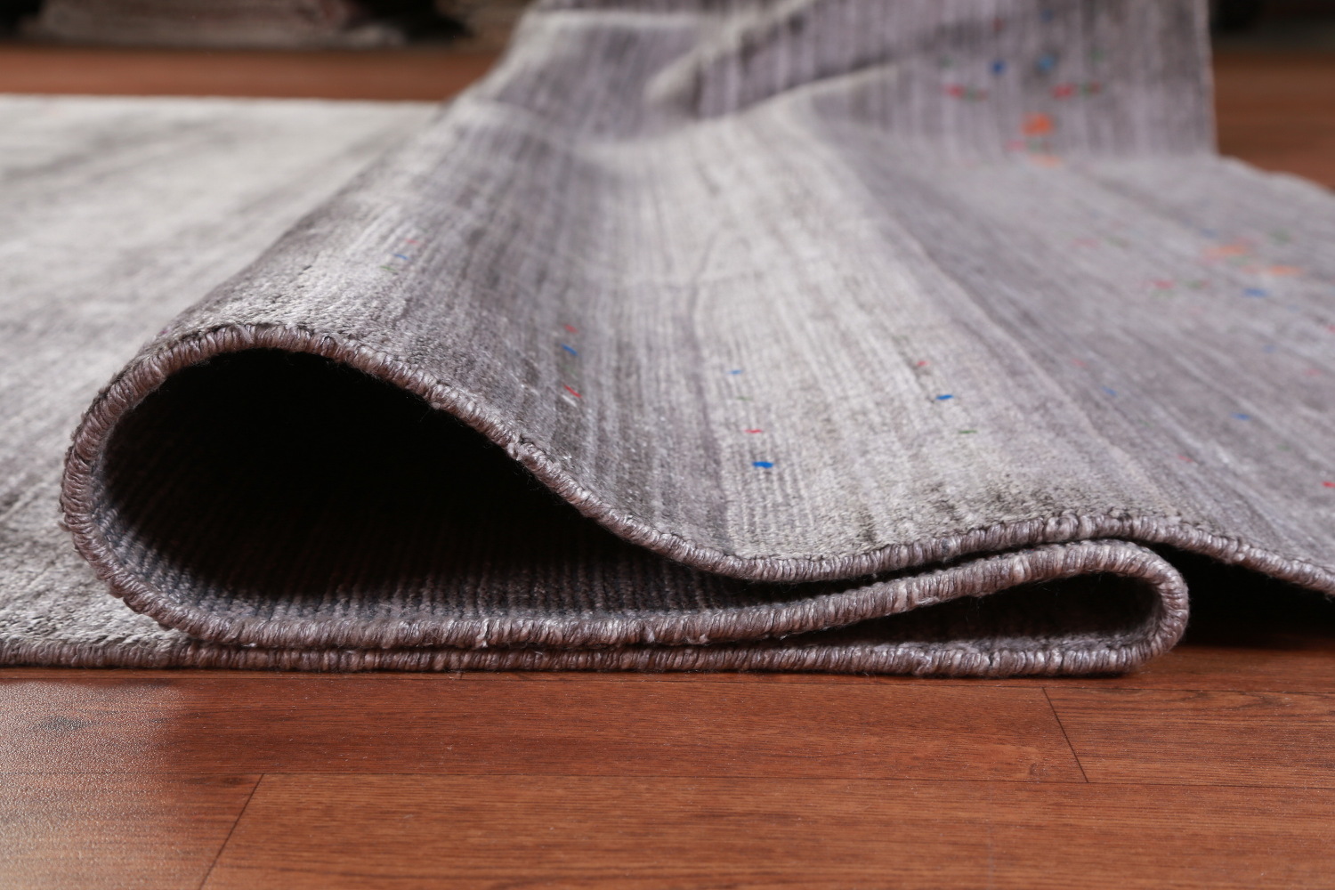 Striped Gray Gabbeh Indian Area Rug 9x12