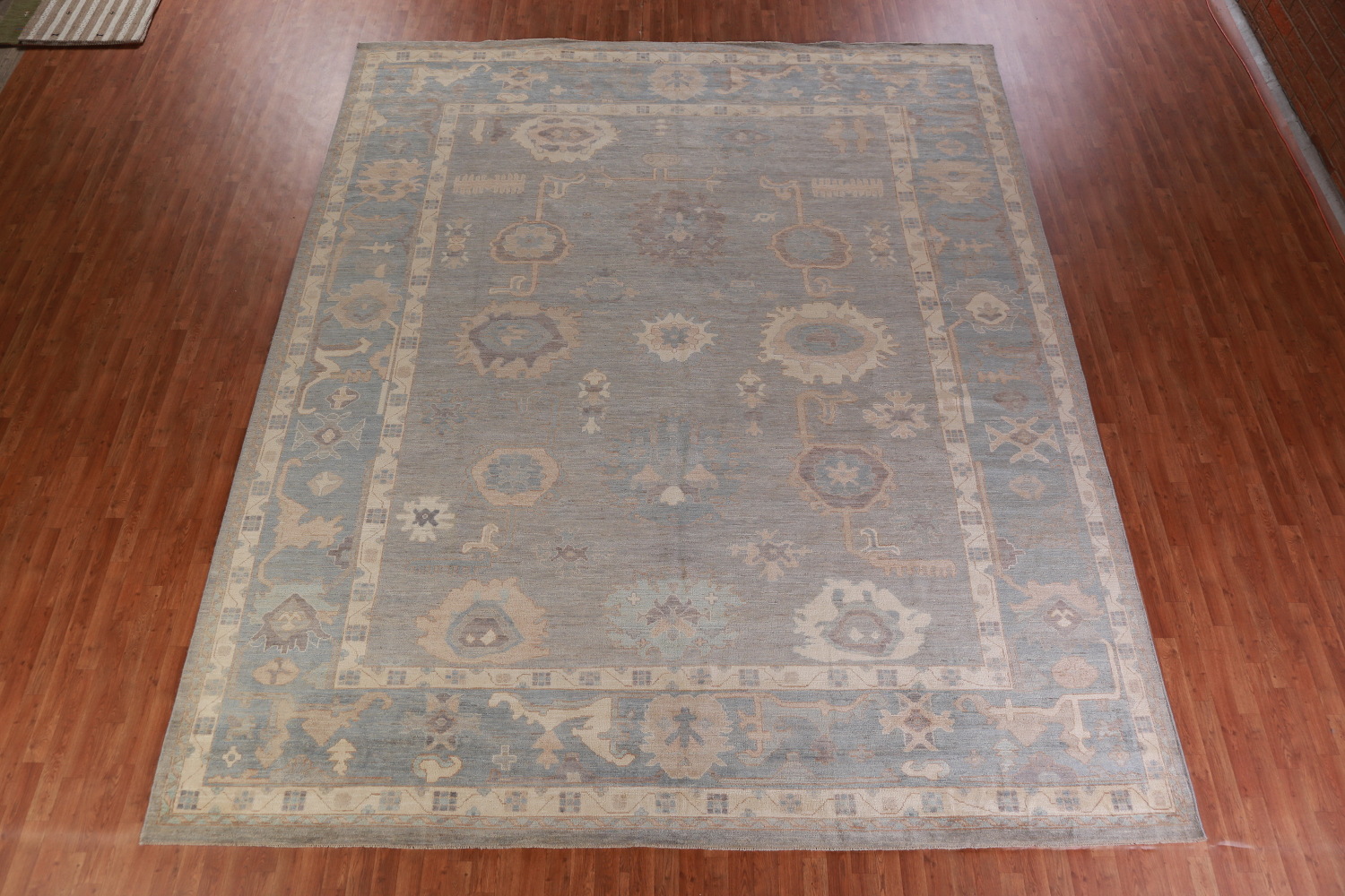 Vegetable Dye Oushak Turkish Large Rug 12x14