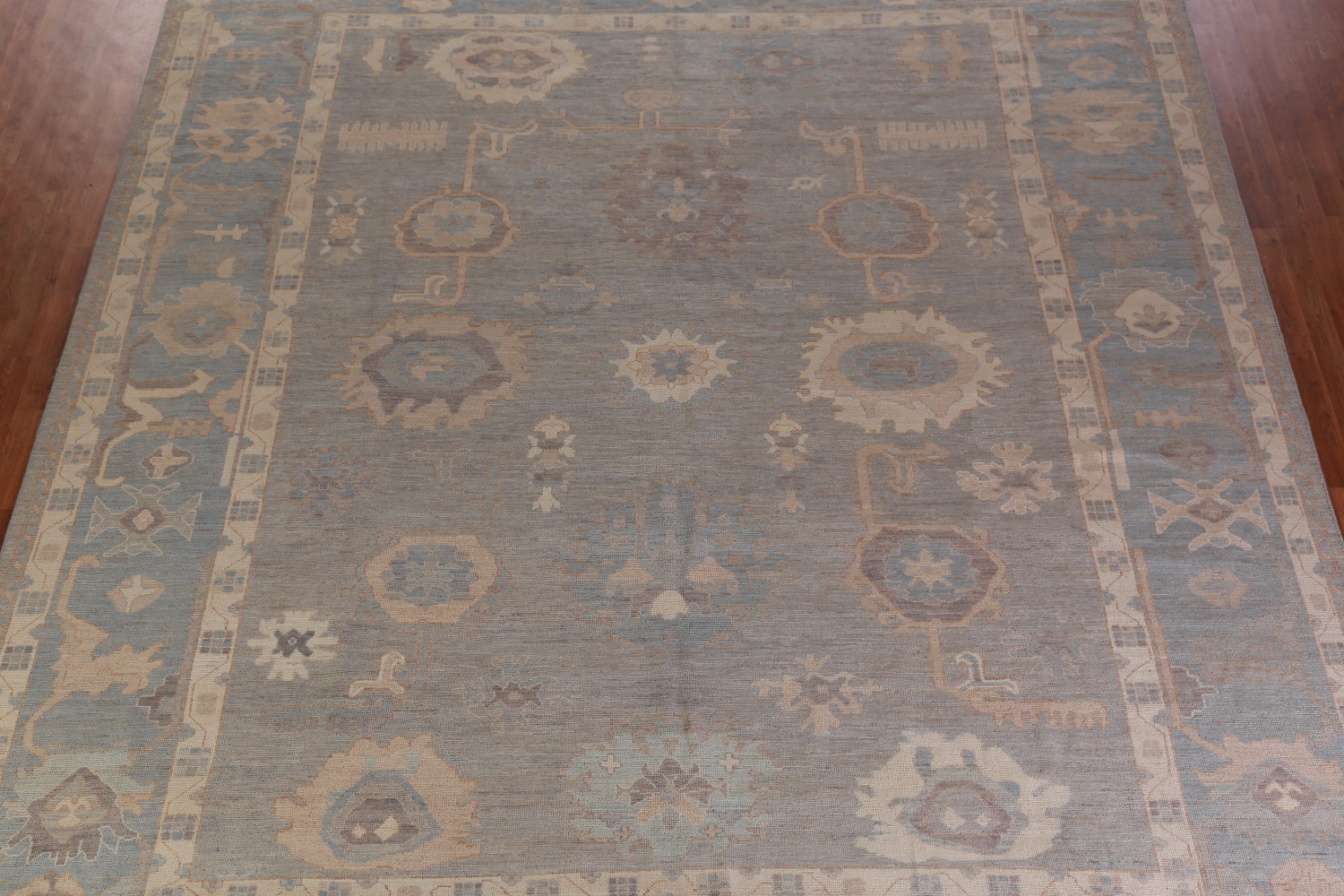 Vegetable Dye Oushak Turkish Large Rug 12x14