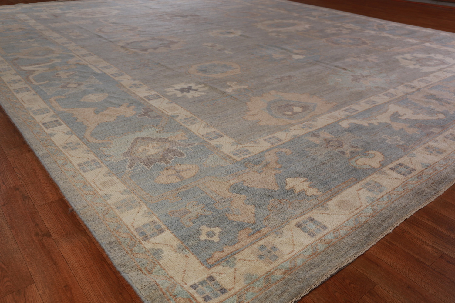 Vegetable Dye Oushak Turkish Large Rug 12x14