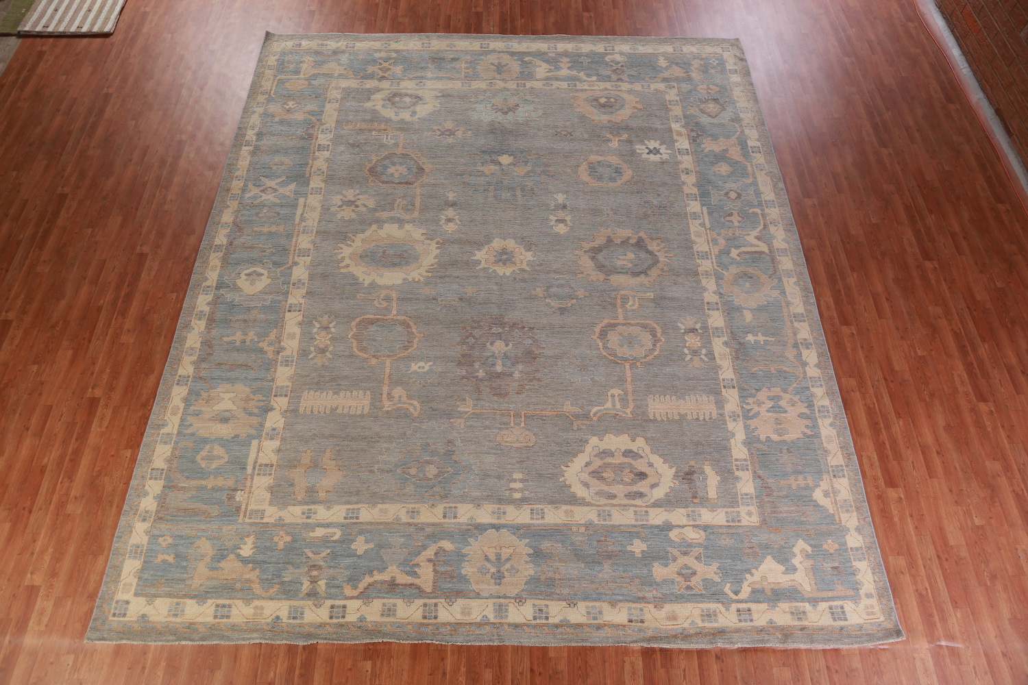 Vegetable Dye Oushak Turkish Large Rug 12x14