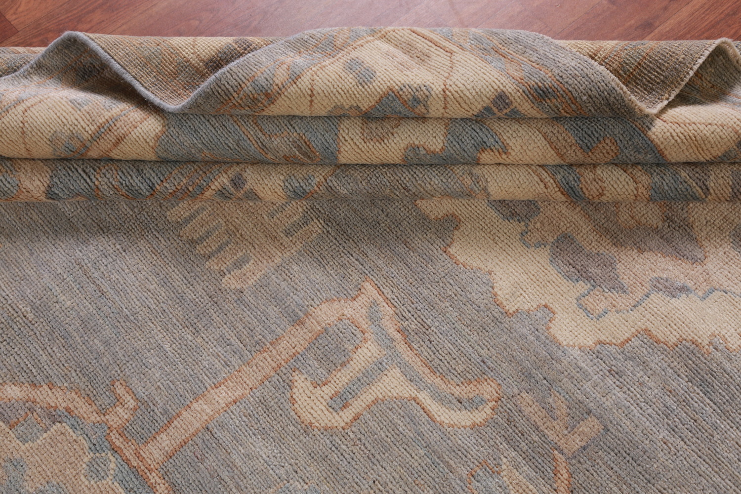 Vegetable Dye Oushak Turkish Large Rug 12x14