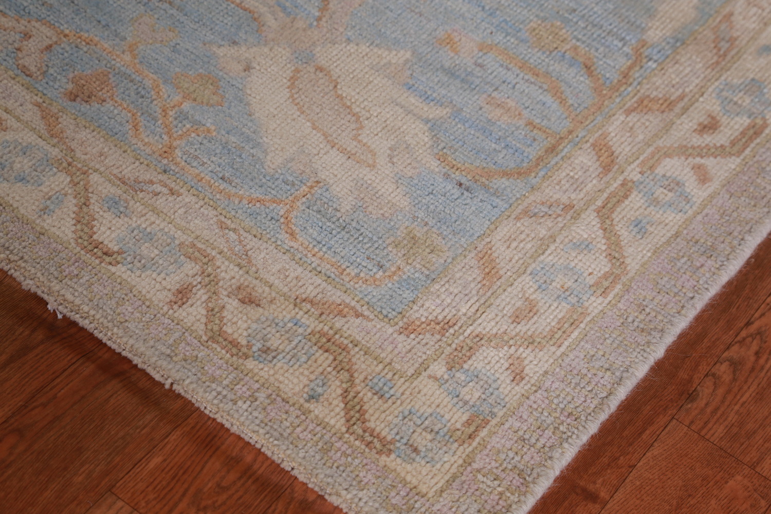 Vegetable Dye Gray Oushak Turkish Area Rug 9x12