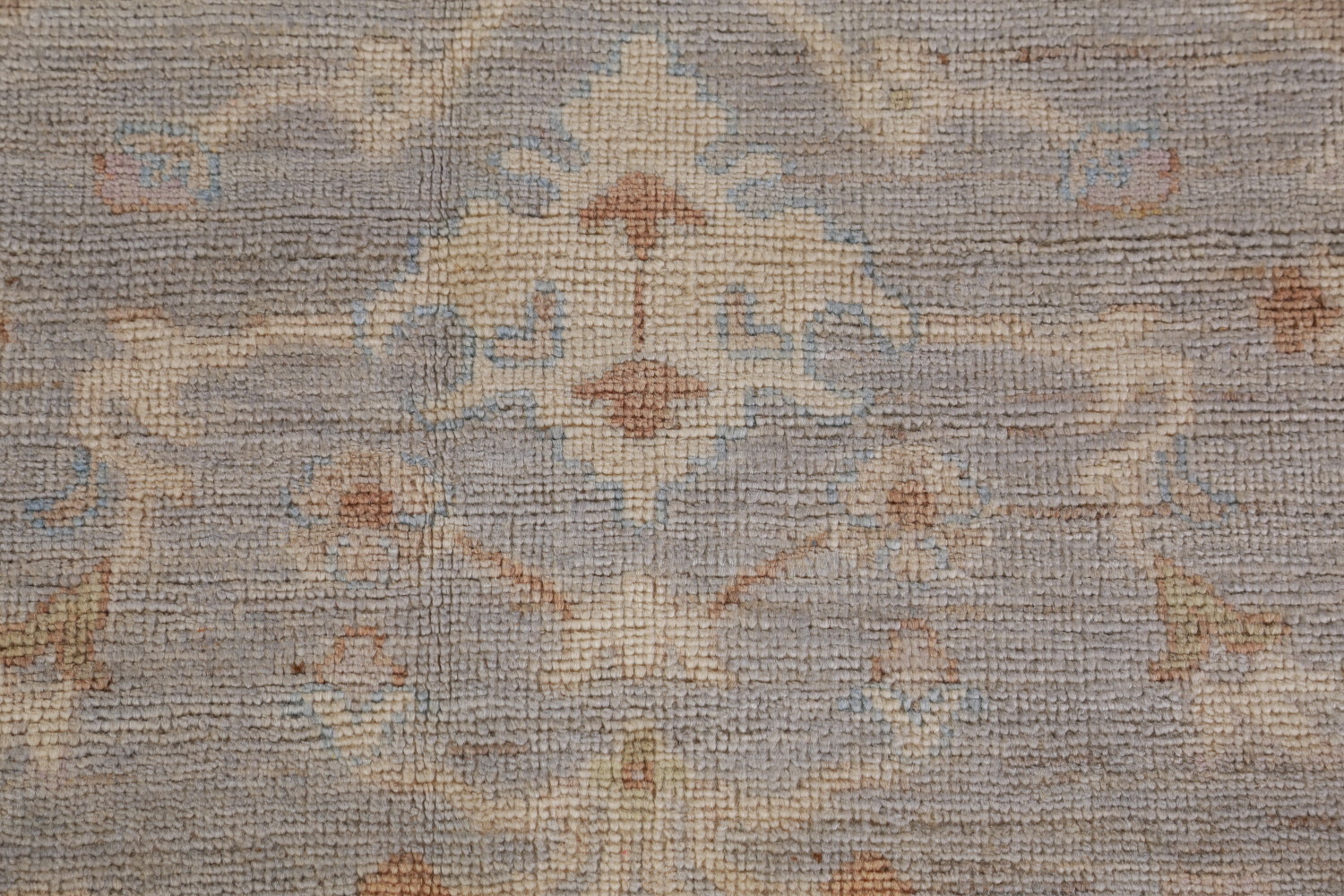 Vegetable Dye Gray Oushak Turkish Area Rug 9x12