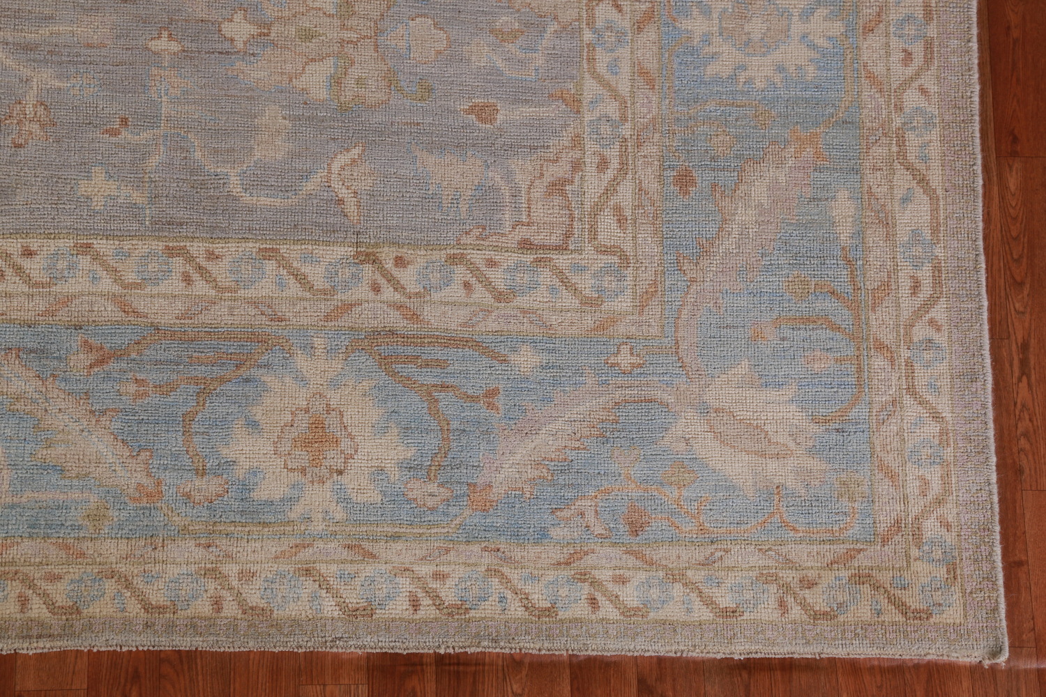 Vegetable Dye Gray Oushak Turkish Area Rug 9x12