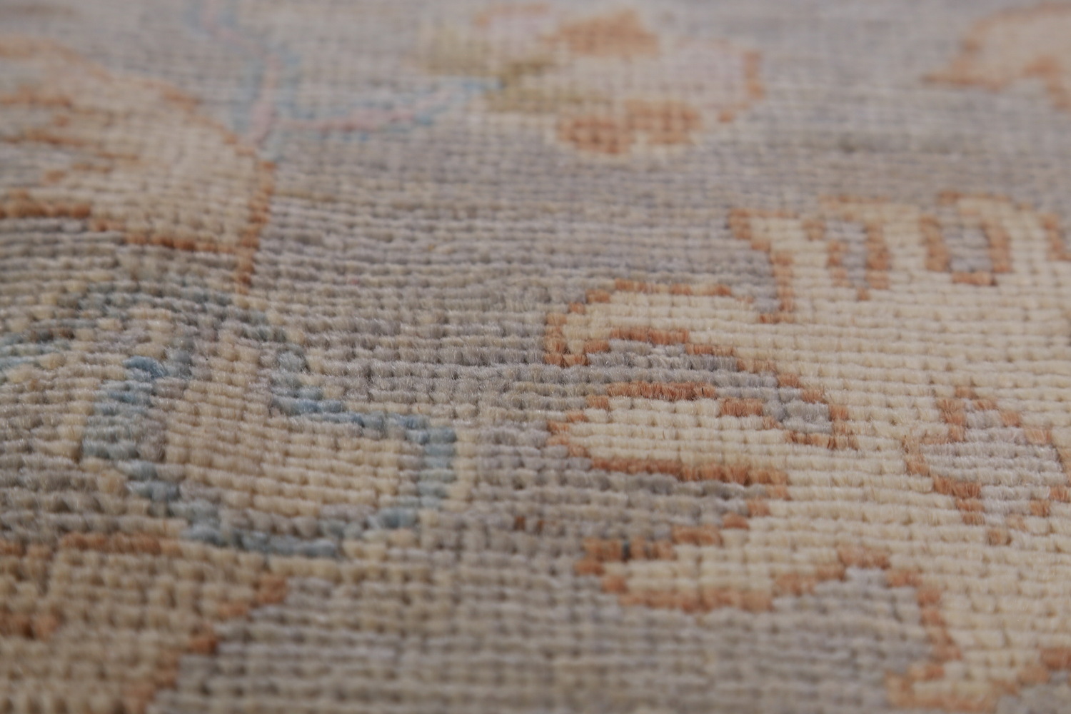 Vegetable Dye Gray Oushak Turkish Area Rug 9x12