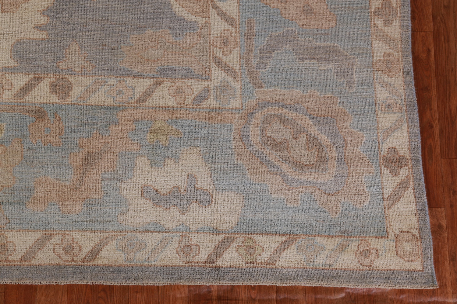 Vegetable Dye Gray Oushak Turkish Area Rug 9x12