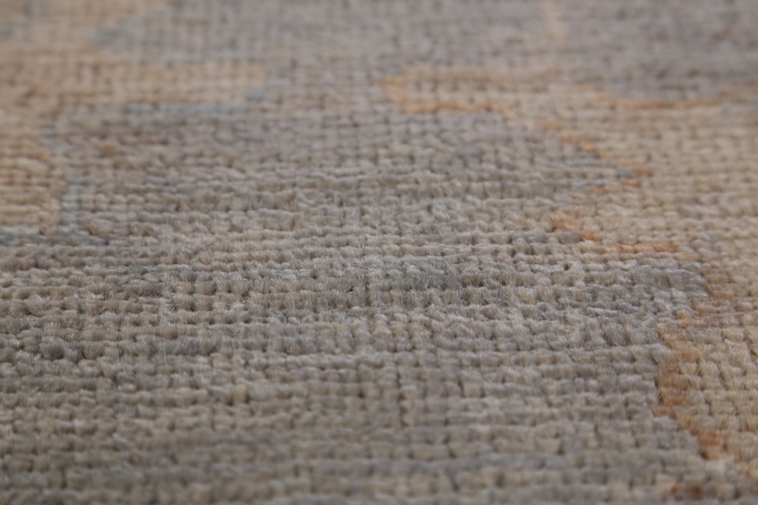 Vegetable Dye Gray Oushak Turkish Area Rug 9x12