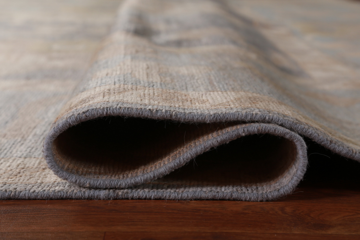 Vegetable Dye Gray Oushak Turkish Area Rug 9x12