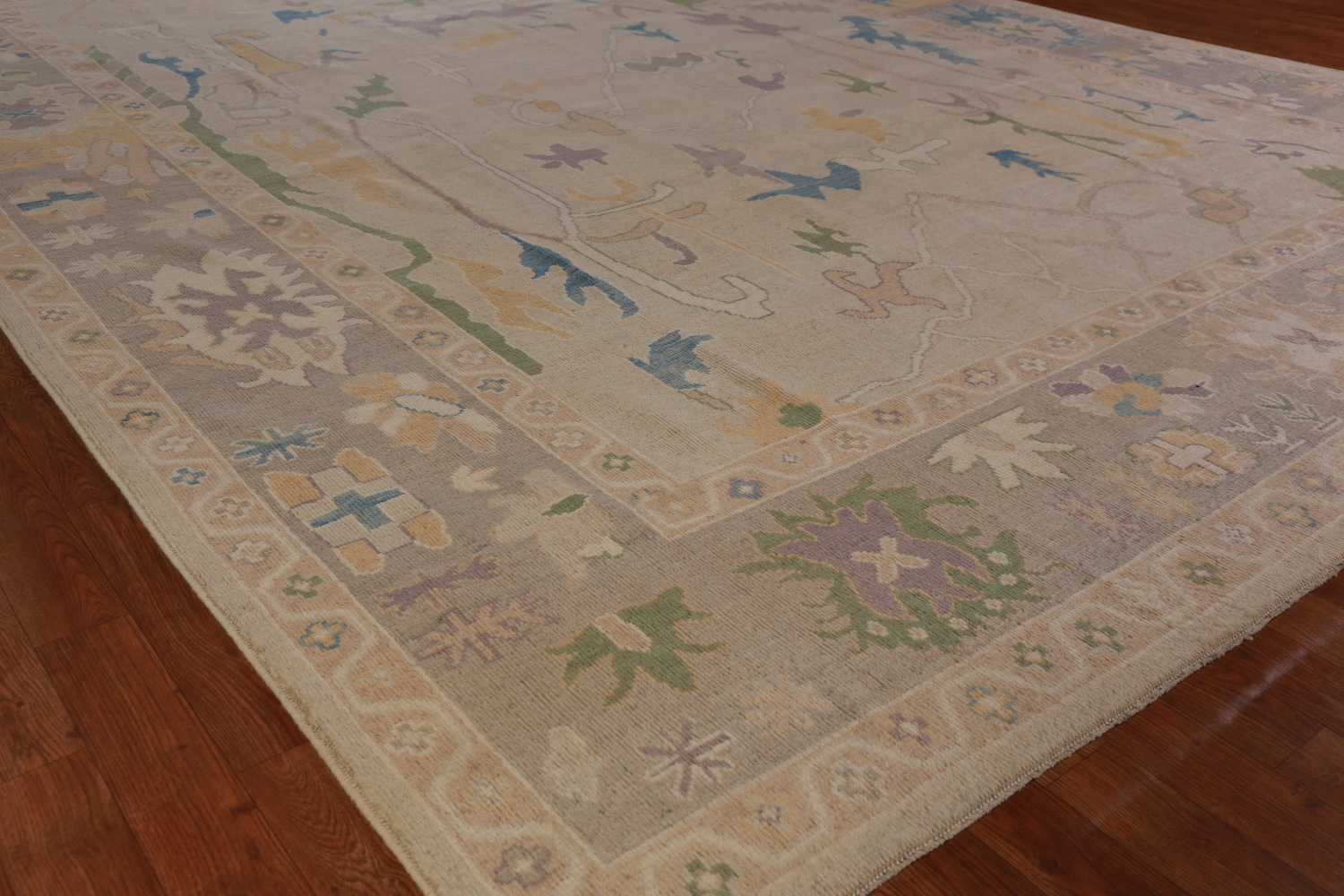 Vegetable Dye Oushak Turkish Area Rug 9x12