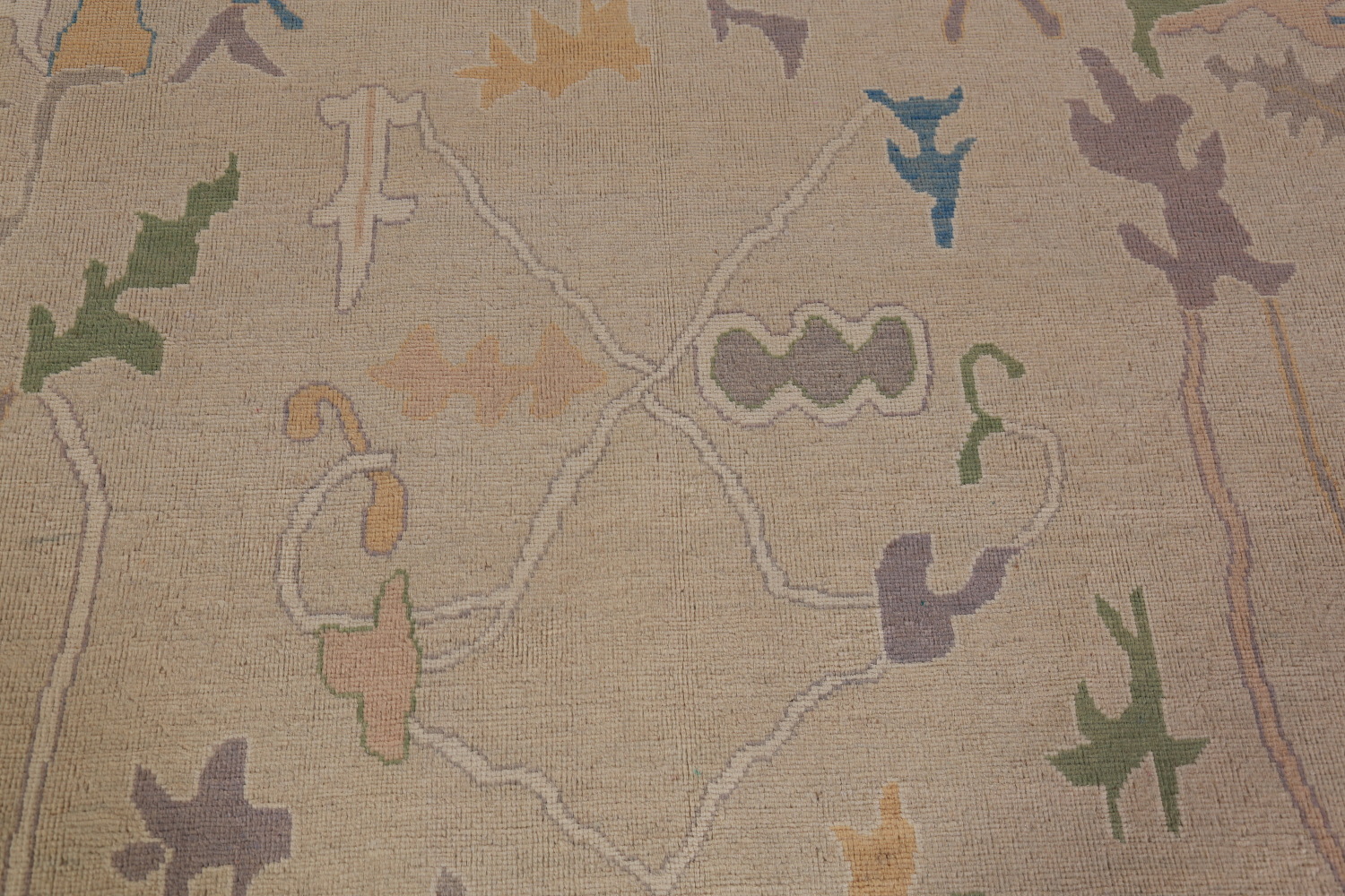 Vegetable Dye Oushak Turkish Area Rug 9x12