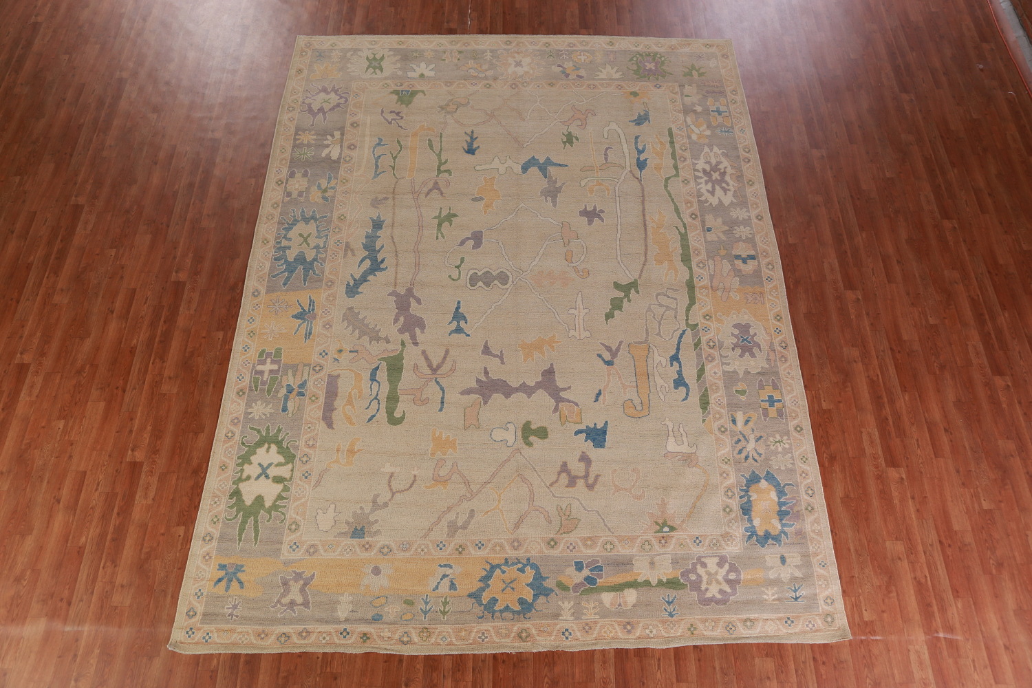 Vegetable Dye Oushak Turkish Area Rug 9x12