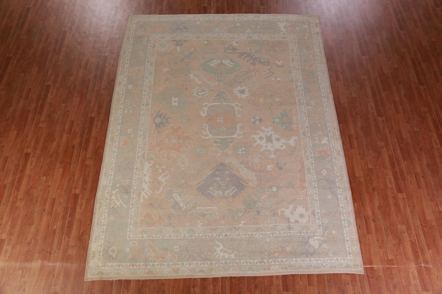 Vegetable Dye Oushak Turkish Area Rug 9x12