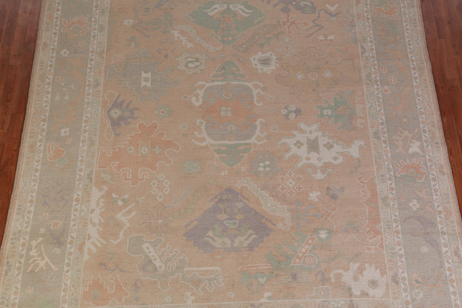 Vegetable Dye Oushak Turkish Area Rug 9x12