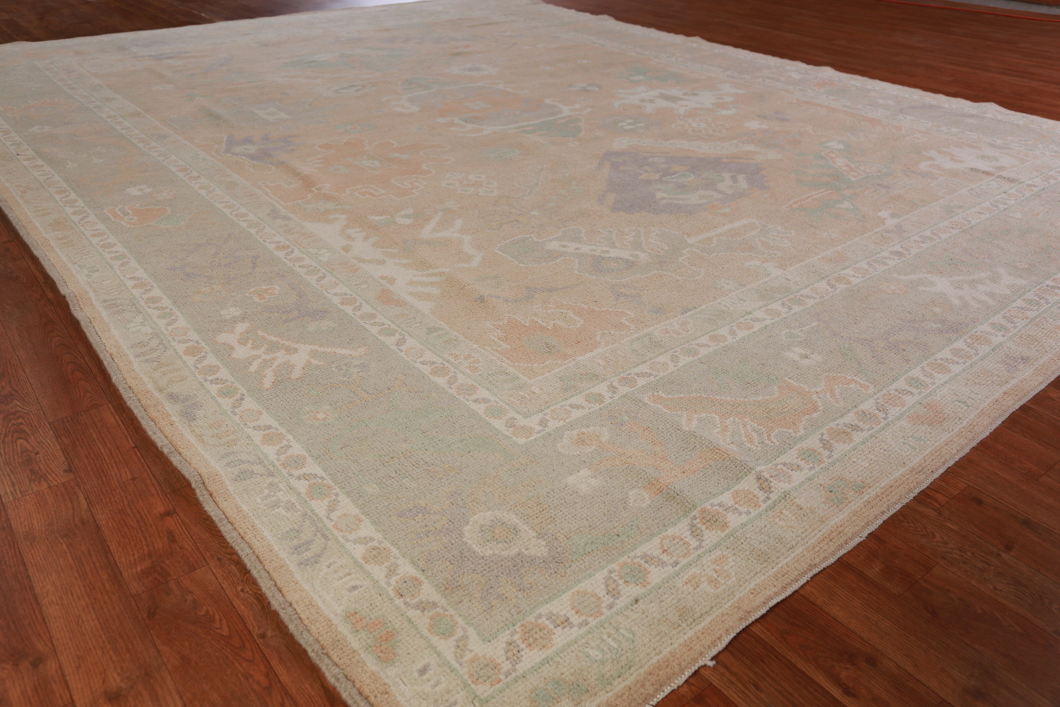 Vegetable Dye Oushak Turkish Area Rug 9x12