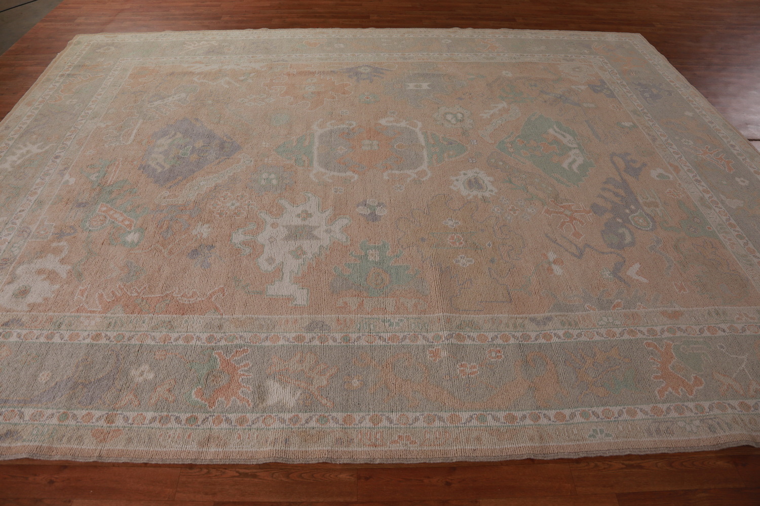 Vegetable Dye Oushak Turkish Area Rug 9x12