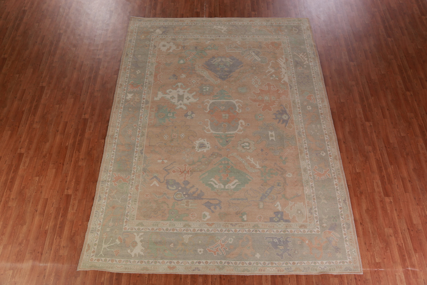 Vegetable Dye Oushak Turkish Area Rug 9x12