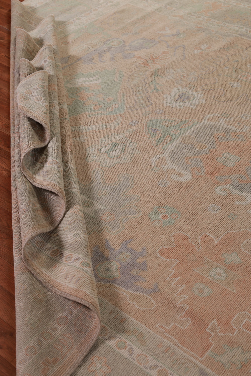 Vegetable Dye Oushak Turkish Area Rug 9x12