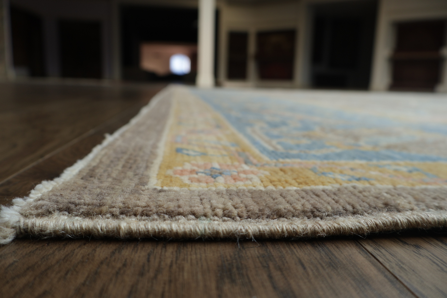 Vegetable Dye Brown Oushak Turkish Area Rug 9x12