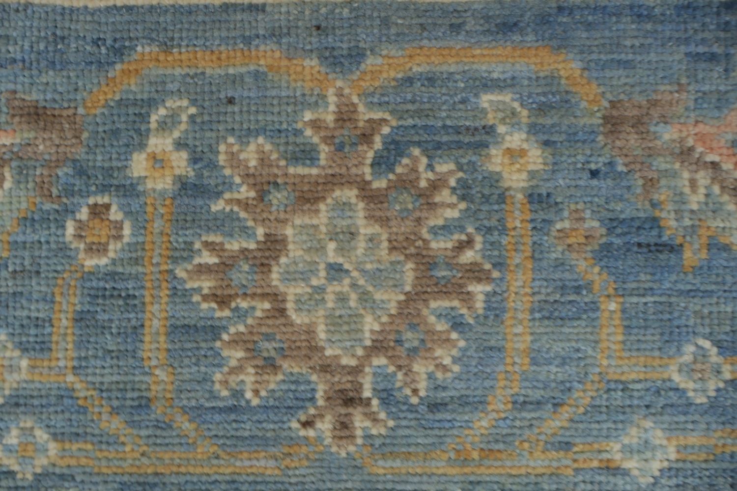 Vegetable Dye Brown Oushak Turkish Area Rug 9x12