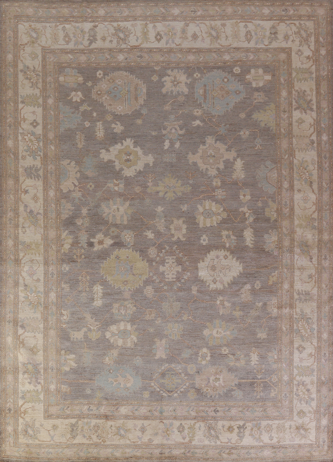 Vegetable Dye Oushak Turkish Area Rug 9x12