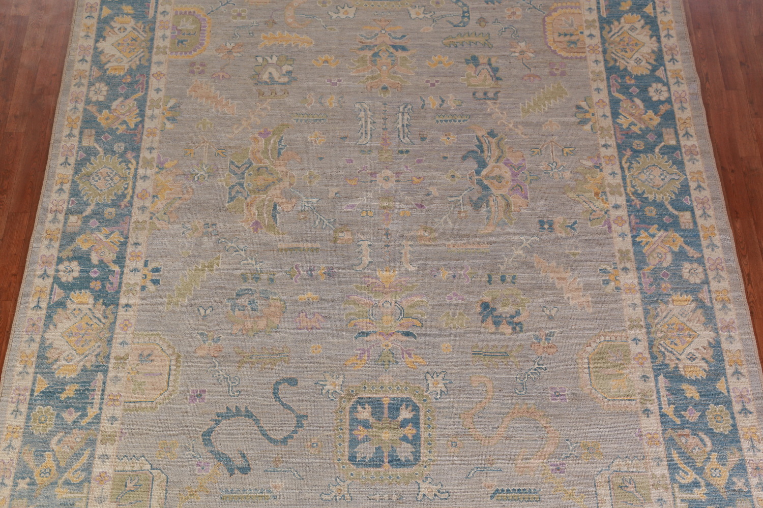 Vegetable Dye Oushak Turkish Area Rug 9x12