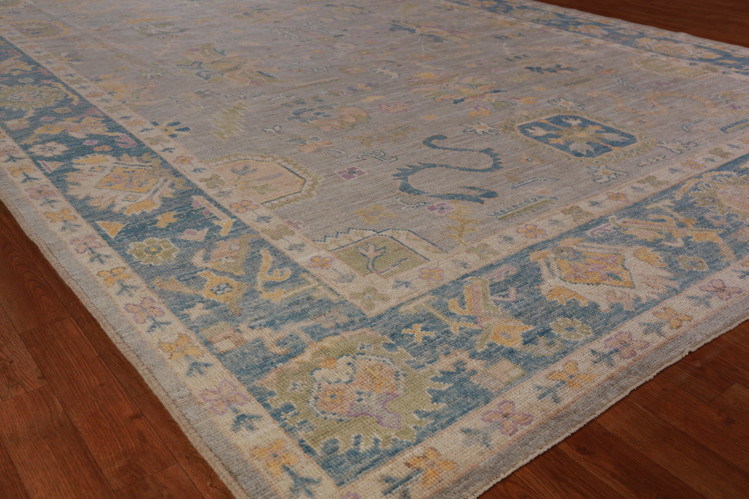 Vegetable Dye Oushak Turkish Area Rug 9x12