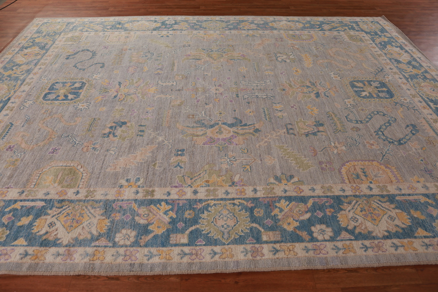 Vegetable Dye Oushak Turkish Area Rug 9x12