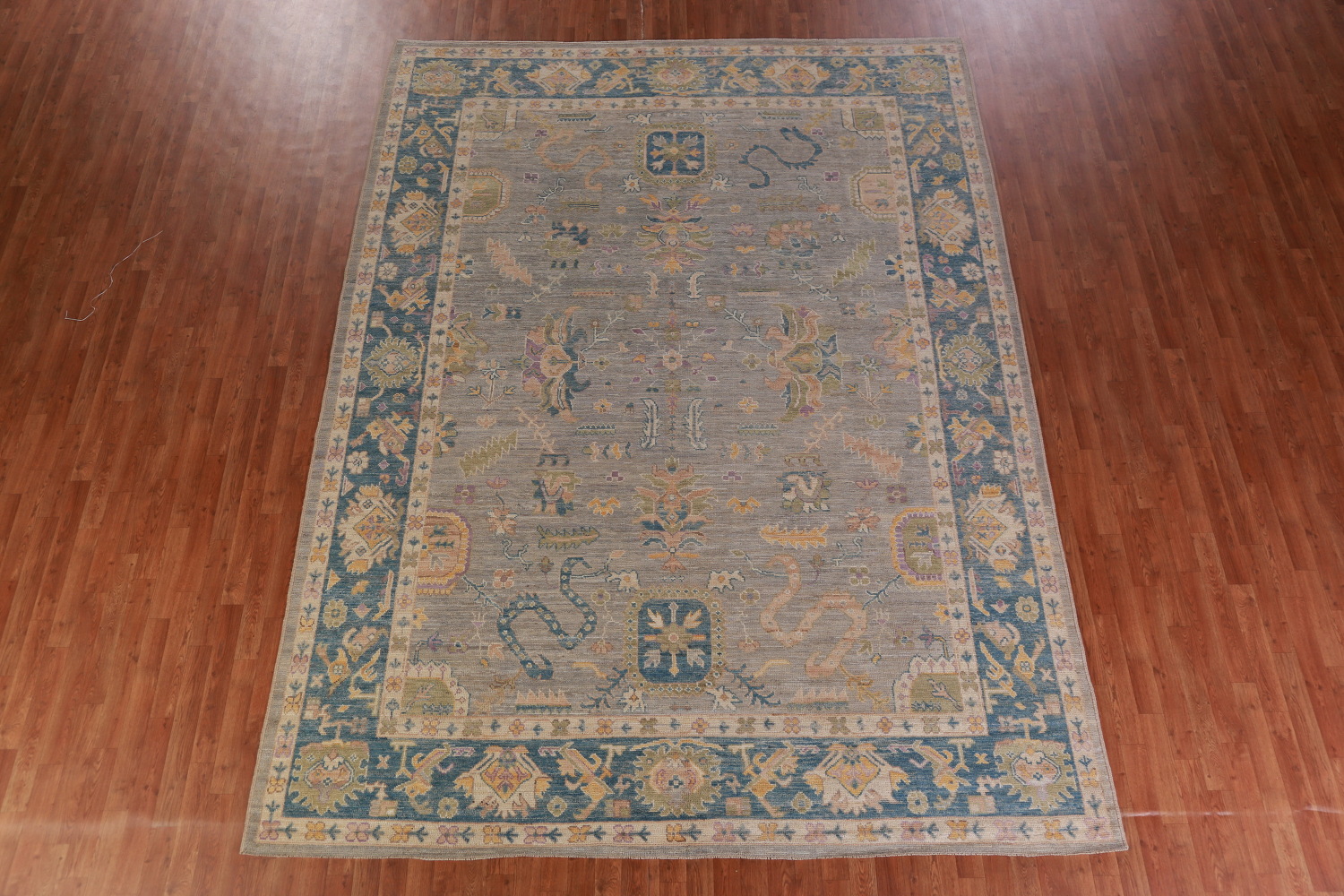 Vegetable Dye Oushak Turkish Area Rug 9x12