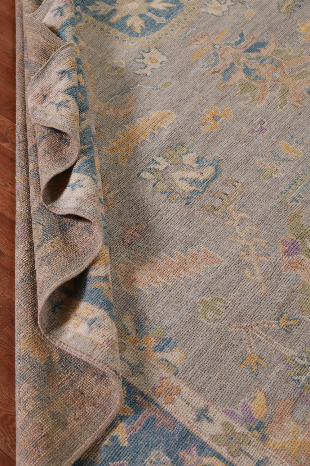 Vegetable Dye Oushak Turkish Area Rug 9x12