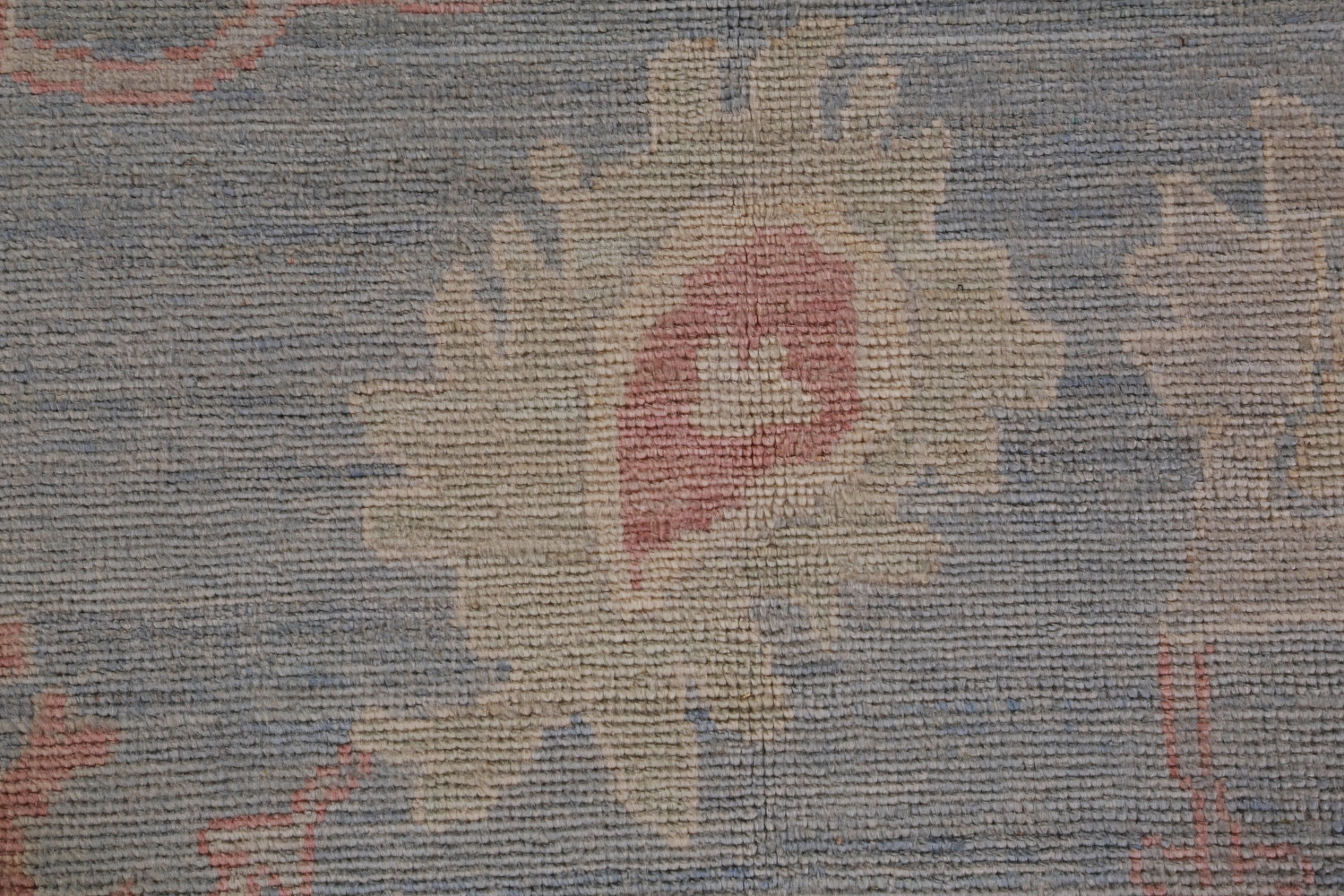 Vegetable Dye Blue Oushak Turkish Area Rug 9x12