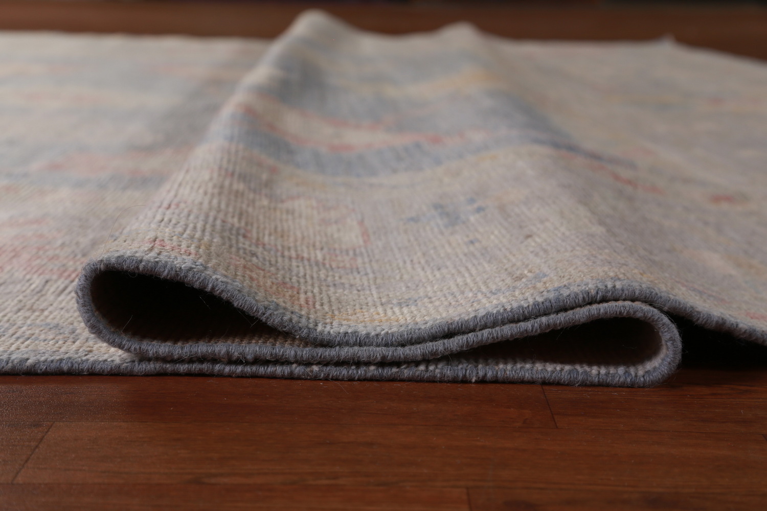 Vegetable Dye Blue Oushak Turkish Area Rug 9x12