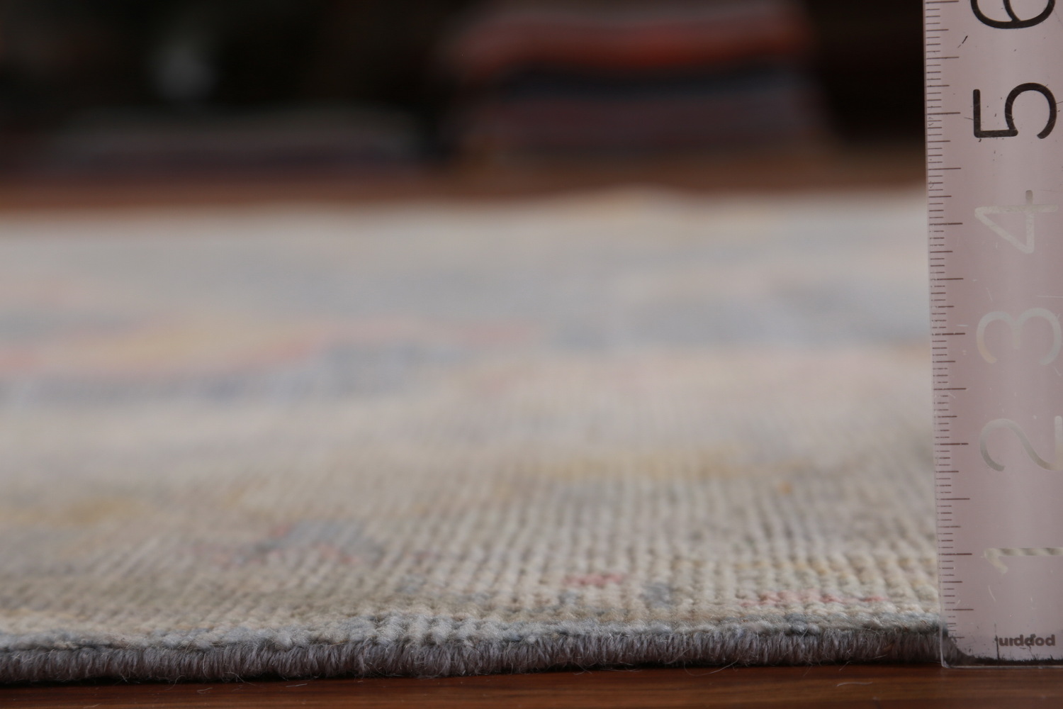 Vegetable Dye Blue Oushak Turkish Area Rug 9x12