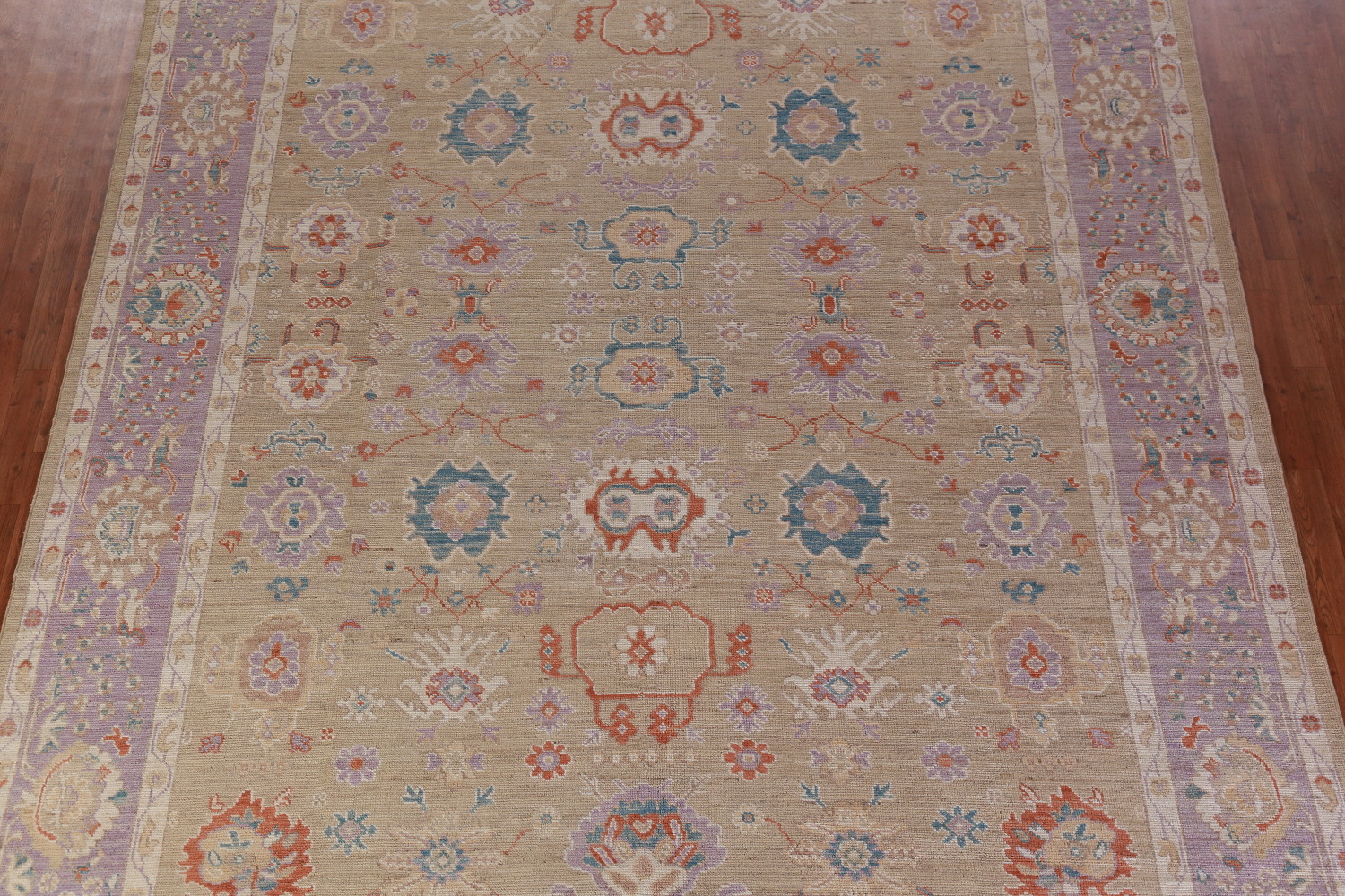 Vegetable Dye Oushak Turkish Large Rug 10x14