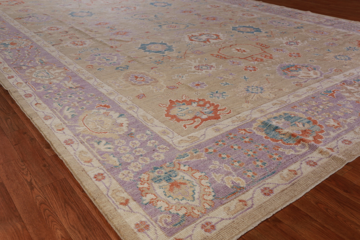 Vegetable Dye Oushak Turkish Large Rug 10x14